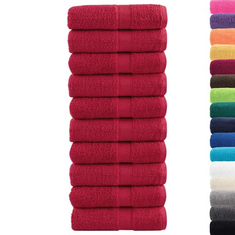 Gastendoekjes SOLUND 10 st 600 g/m² 30x30 cm rood 2