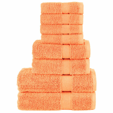 8-delige Handdoekenset SOLUND 600 g/m² oranje 1