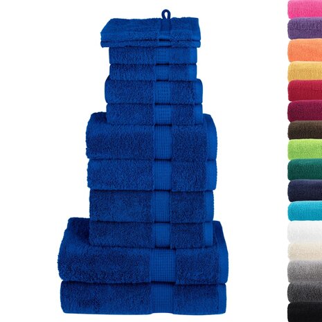 12-delige Handdoekenset SOLUND 600 g/m² blauw 2