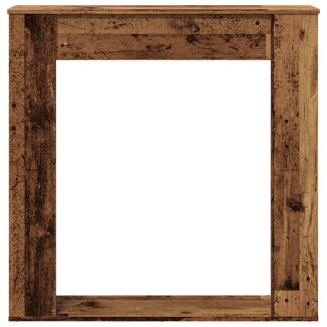 Haardombouw 100x20x100 cm bewerkt hout oud houtkleurig 4