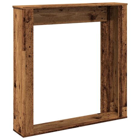 Haardombouw 100x20x100 cm bewerkt hout oud houtkleurig 6