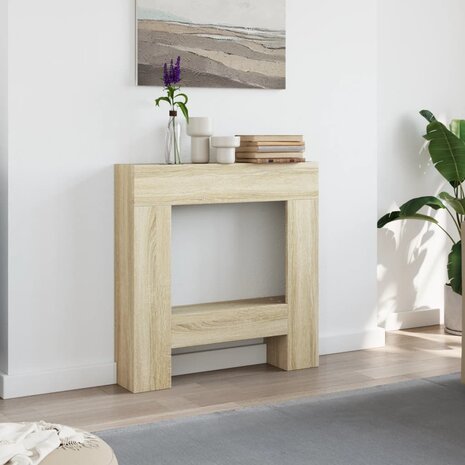 Haardombouw 81x18x82 cm bewerkt hout sonoma eikenkleurig 3