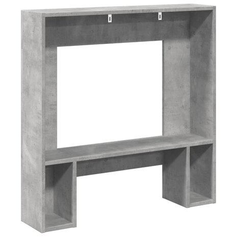 Haardombouw 81x18x82 cm bewerkt hout betongrijs 6