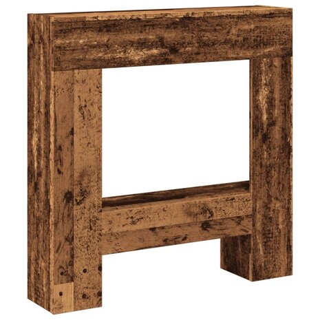 Haardombouw 81x18x82 cm bewerkt hout oud houtkleurig 2