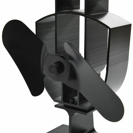 Kachelventilator met 2 vinnen zwart 5