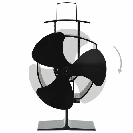 Kachelventilator met 3 vinnen zwart 4