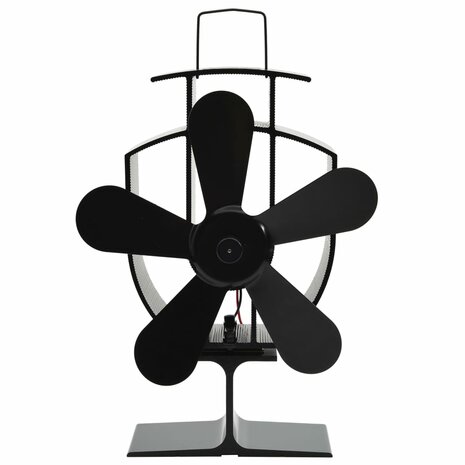 Kachelventilator met 5 vinnen zwart 1