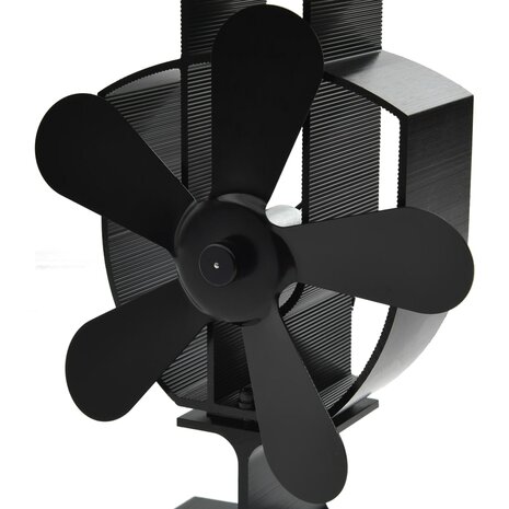 Kachelventilator met 5 vinnen zwart 5