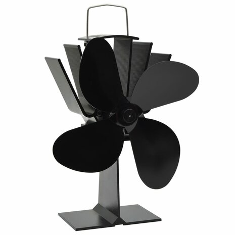 Kachelventilator met 4 vinnen zwart 2