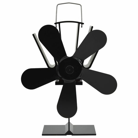 Kachelventilator met 5 vinnen zwart 3