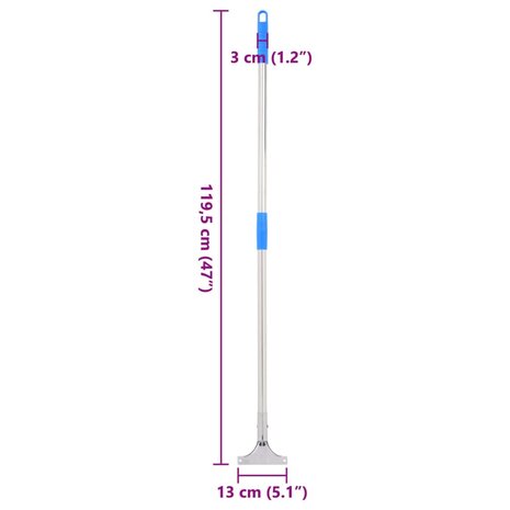 Vloerwisserhandgrepen 5 st 119,5 cm staal en kunststof 6