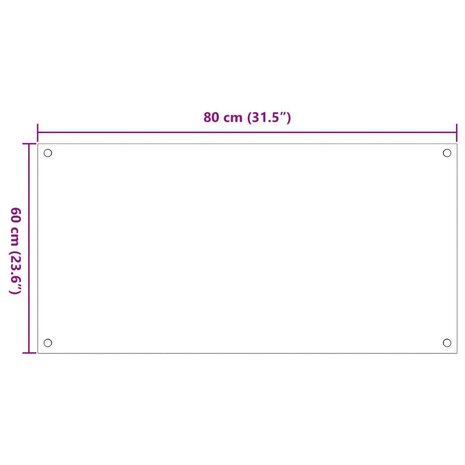 Spatschermen keuken 2 st 80x60 cm gehard glas transparant 8