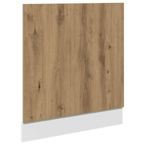 Vaatwasserpaneel 60x1,5x67 cm bewerkt hout artisanaal eiken 2