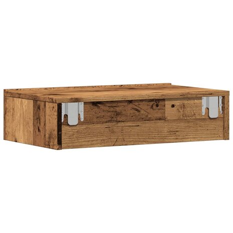 Tv-meubels met LED-verlichting 2 st 60x35x15,5 cm oud hout 9