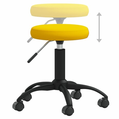 Eetkamerstoel fluweel mosterdgeel 4