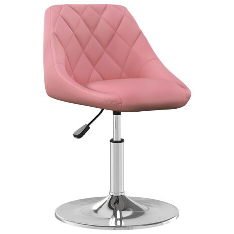 Eetkamerstoelen draaibaar 6 st fluweel roze 2