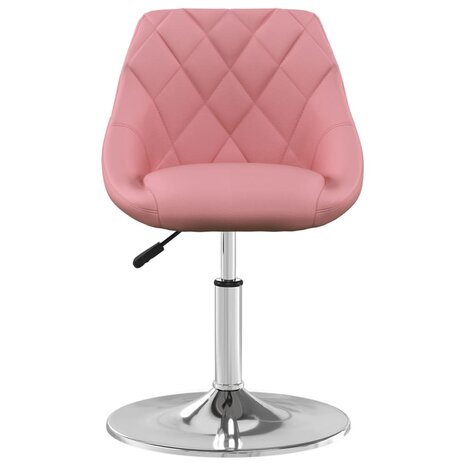 Eetkamerstoelen draaibaar 6 st fluweel roze 3