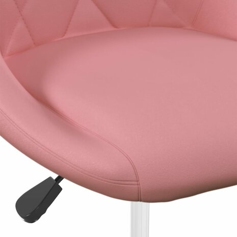 Eetkamerstoelen draaibaar 6 st fluweel roze 7