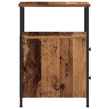 Nachtkastjes 2 st 34x35,5x50 cm bewerkt hout oud houtkleurig 6