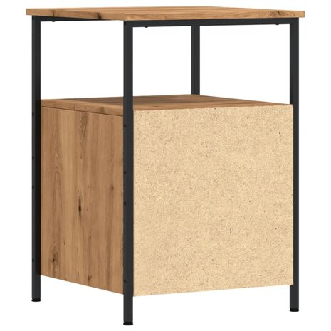 Nachtkastjes 2 st 34x35,5x50 cm bewerkt hout artisanaal eiken 7