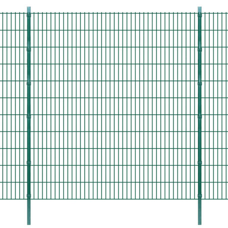 Schuttingpalen 20 st 280 cm gegalvaniseerd staal groen 2