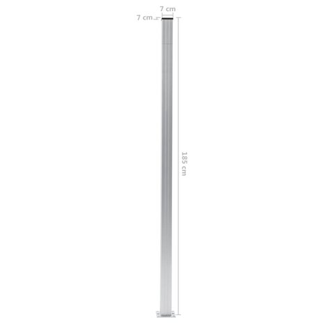 Schuttingpalen 3 st 185 cm aluminium 8