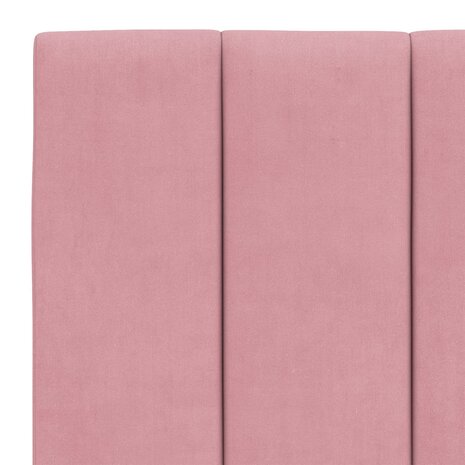 Hoofdbordkussen 120 cm fluweel roze 8