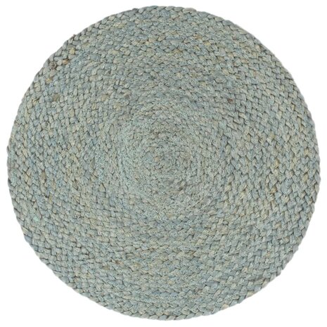 Placemats 6 st rond 38 cm jute olijfgroen 2