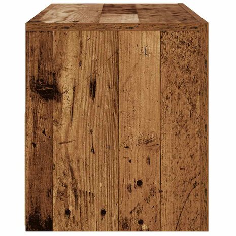 Tv-meubel met LED 90x35x40 cm bewerkt hout oud hout 8