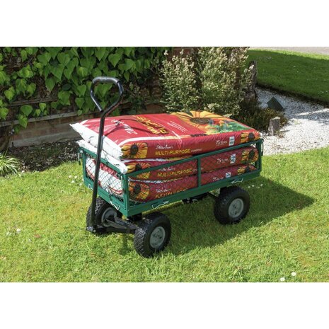 Draper Tools Tuinwagen staalgaas 86,5x46,5x21 cm groen en zwart 3