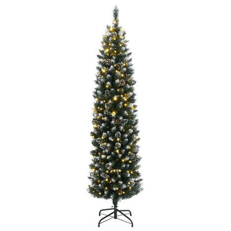 Kunstkerstboom smal met 300 LED&apos;s 180 cm 3