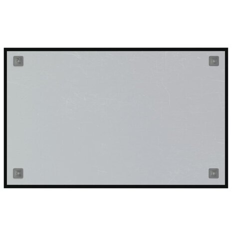 Magneetbord voor aan de wand 80x50 cm gehard glas zwart 4