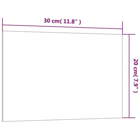 Magneetbord voor aan de wand 30x20 cm gehard glas wit 5