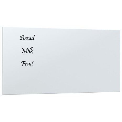 Magneetbord voor aan de wand 40x20 cm gehard glas wit 2