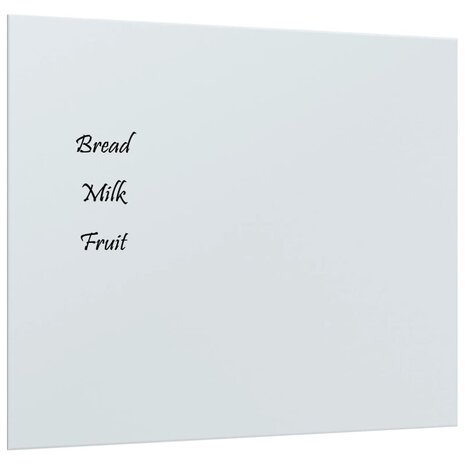 Magneetbord voor aan de wand 60x50 cm gehard glas wit 2