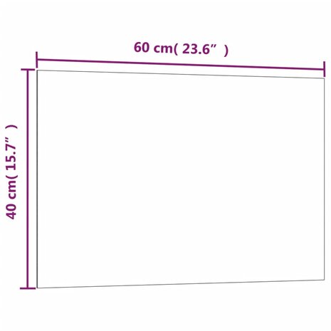 Magneetbord wandgemonteerd 60x40 cm gehard glas wit 5