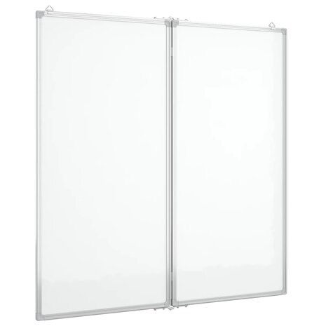 Whiteboard magnetisch inklapbaar 100x100x1,7 cm aluminium 2