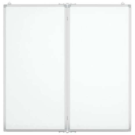 Whiteboard magnetisch inklapbaar 100x100x1,7 cm aluminium 3