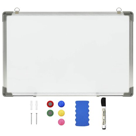 Whiteboard magnetisch 50x35 cm staal wit 1