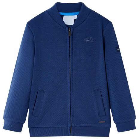 Kindervest met rits 104 marineblauw 1