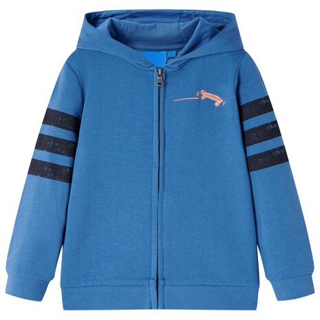 Kindervest met capuchon 92 blauw 1