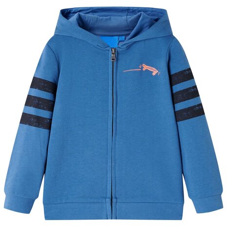 Kindervest met capuchon 140 blauw 1