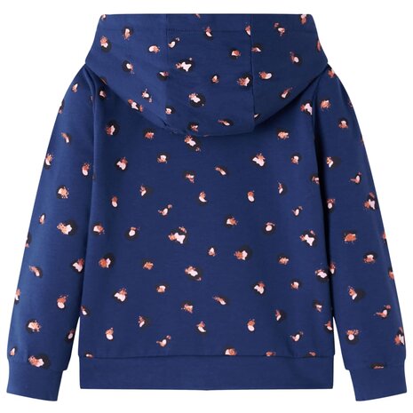 Kindervest met capuchon 128 marineblauw 2