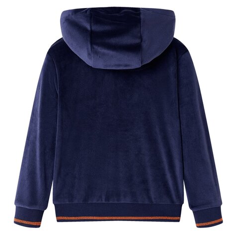 Kinderjas met capuchon 92 marineblauw 2