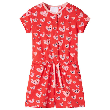 Kinderjumpsuit 92 rood 1