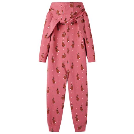 Kinderonesie met capuchon 92 oudroze 2