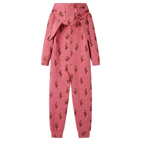 Kinderonesie met capuchon 104 oudroze 2