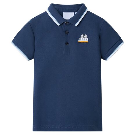 Kinderpoloshirt 104 donkerblauw 1