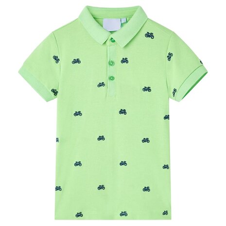 Kinderpoloshirt 128 neongroen 1