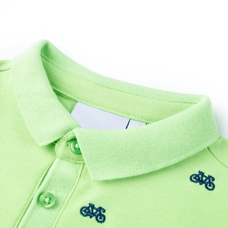 Kinderpoloshirt 128 neongroen 3